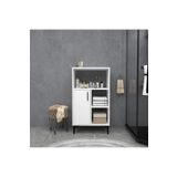 Arnetti Sanimas Banyo Dolabı Kapaklı 5 Raflı Çok Amaçlı Dolap, Beyaz - Sanimas
