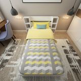 Arnetti Smart 90x190 Ölçülerinde Yatak Uyumlu Raflı Tek Kişilik Karyola, Beyaz - Smart - 90 x 190 cm