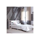 ARNETTİ Smart Tek Kişilik Karyola Beyaz 90x190 cm | Raflı Genç Odası Karyolası ve Yatak Bazası Alternatifi