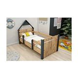 Arnetti Valerin Montessori Karyola 90x190 Atlantik Çam Antrasit | Çocuk Odası Sağ Sol Giriş Kurulumlu Karyola - 90 x 190 cm - Kahverengi