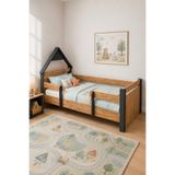 ARNETTİ Valerin Montessori Karyola 90x190 Atlantik Çam Antrasit | Çocuk Odası Sağ Sol Giriş Kurulumlu Karyola