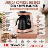 Arnica 650 Watt Otomatik 4 Fincan Kapasitesiyle Rose Gold Tasarım Türk Kahve Makinesi