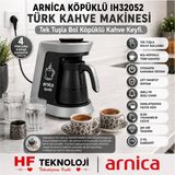 Arnica 650W Köpüklü I 1000 ml Kapasite Gümüş Renk ile Otomatik Türk Kahve Makinesi