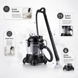 Arnica Hydra Rain Plus Halı Yıkama Makinesi 2400W 10L Islak Kuru, Ev Tipi Profesyonel Temizlik, Halı Koltuk Zemin Tek Makinede - Gümüş