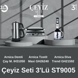Arnica ST90005 Inox 3'lü Gri Çeyiz Seti