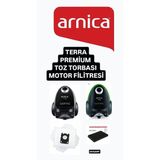 Arnica Terra- Plus-Premium Süpürge Toz Torbası 10 Adet Motor Filitreli