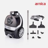Arnica Tesla Premium Gümüş Torbasız Elektrikli Süpürge 750 W Hepa 13 Filtre Toz Hazneli Yüksek Emiş Gücü Sessiz Temizlik