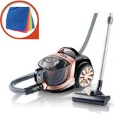 Arnica Tesla Premium Toz Torbasız Süpürge ve 8 Adet Silpak Mikrofiber Bez Temizlik Seti - Bronz