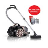 Arnica Tesla Premium Ultra Sessiz Kumandali Toz Torbasiz Elektrikli Supurge Rose
