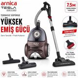 Arnica Turbo Başlık ve Güçlü Emiş Destekli Toz Torbasız Elektrikli Süpürge Hepa Filtreli Ultra Sessiz Uzaktan Kumandalı Cihaz - Kahverengi - Renk