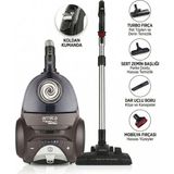 Arnica Turbo Başlıklı Yıkanabilir Hepa 13 Filtreli 750W Yüksek Emiş Güçlü Sessiz Çalışan 3 Litre Geniş Toz Hazneli Uzaktan Kumandalı Toz Torbasız Akıllı Elektrikli Süpürge - Kahverengi - Renk