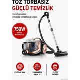 Arnica Yüksek Emiş Gücüne Sahip Cyclone Max Teknoloji Premium Elektrikli Süpürge, Şık Tasarım, Yıkanabilir Hepa 13 Filtre - Rose - Renk