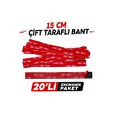 ARNİS 3M VHB Süper Güçlü Çift Taraflı Bant 20 ADET – İz Bırakmaz, Tüm Yüzeylere Uyumlu