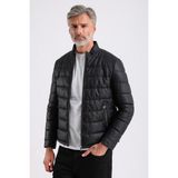 Arnold Erkek Şişme Deri Mont - Siyah-128 - XL
