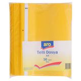Aro Telli Dosya 50'Li Sarı - Ekonomik Ve Dayanıklı Ofis Arşivleme 3'Li Ekonomik Paket
