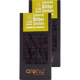 Aroha %100 Kakao Şekersiz Bitter Çikolata 2'li Paket 80 g x 2 Adet Gerçek Çikolata Lezzeti - 160 gr