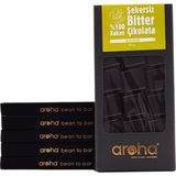 Aroha %100 Kakao Şekersiz Bitter Çikolata 6'lı Paket (80 g x 6 Adet) - 480 gr