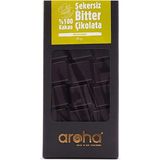 Aroha %100 Kakao Şekersiz Bitter Çikolata 80 g Gerçek Kakao Lezzeti ile Tatlandırılmamış - 80 gr
