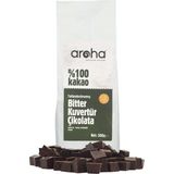 Aroha %100 Kakao Tatlandırılmamış Bitter Kuvertür Çikolata 500 g - 500 gr