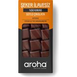 Aroha %50 Kakao Şeker İlavesiz Sütlü Çikolata - Stevia ile Tatlandırılmıştır- 80 gr