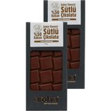 Aroha %50 Kakao Şeker İlavesiz Sütlü Çikolata Stevialı 2'li Paket (80 g x 2 Adet) - 160 gr