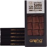 Aroha %50 Kakao Şeker İlavesiz Sütlü Çikolata Stevialı 6'lı Paket (80 g x 6 Adet) - 480 gr