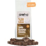 Aroha %50 Kakao Sütlü Kuvertür Çikolata 2'li Paket (500 G x 2 Adet) - 1 kg