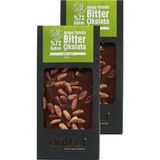 Aroha %72 Kakao Antep Fıstıklı Bitter Çikolata 2'li Paket (100 g x 2 Adet) - 200 gr