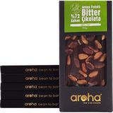 Aroha %72 Kakao Antep Fıstıklı Bitter Çikolata 6'lı Paket (100 g x 6 Adet) - 600 gr
