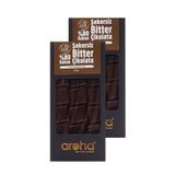 AROHA %80 Kakao Şekersiz Bitter Çikolata Stevialı 2'li Paket (80 G X 2 Adet)