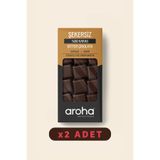 AROHA %80 Kakao Şekersiz Bitter Çikolata Stevialı 2'li Paket (80 G X 2 Adet)