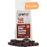 Aroha %85 Kakao Hurma Özlü Bitter Kuvertür Çikolata 2'li Paket (500 G x 2 Adet) - 1 kg