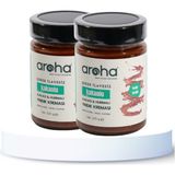 Aroha Kakaolu & Hurmalı Fındık Kreması %80 Fındık Şeker İlavesiz 2'li Paket (320 gr x 2 Adet) - 640 gr