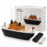 Aroma Dıffuser Gemi Işıklı Hava Nemlendirici Buhar Makine - Koku Giderici 250Ml Krd-8769 (4915)