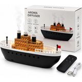 Aroma Dıffuser Gemi Işıklı Hava Nemlendirici Buhar Makine - Koku Giderici 250ML KRD-8769 (5580) - Çok Renkli
