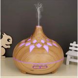 Aroma Difüzör Gece Işığı 7 LED Desenli Nemlendirici Kumandalı Buhar Makinesi 550 ml - Çok Renkli - belirtilmemiş