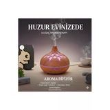Aroma Difüzör Gece Işığı 7 Led Desenli Nemlendirici Kumandalı Buhar Makinesi 550 Ml