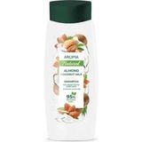 Aroma Natural 400 ml %95 Bitkisel Badem Hindistan Cevizi Yağlı Kökler Kuru Uçlar İçin Şampuan