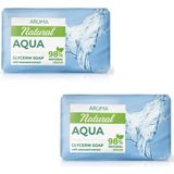 Aroma Natural Aqua % 98 Bitkisel Yüz Yıkam Sabunu 2'li Set - 100 gr