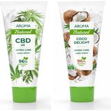 Aroma Natural Cbd ve Kakao Yağı 75 ml + Coco Delight % 96 Bitkisel El Kremi 75 ml
