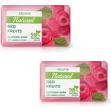 Aroma Natural Red Fruıts % 98 Bitkisel Yüz Yıkama Sabunu 2'li Set - 100gr
