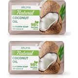 Aroma Natural Yüz Yıkama Sabunu Aroma Natural Elementler Hindistan Cevizi Yağı 2 X 100 Gr