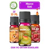 Aroma Terapi Lab Meyve Seti 3 Adet - Saf Esansiyel Yağ - Oda Ve Ortam Kokusu - Aromatik Uçucu Yağ