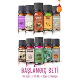 Aroma Terapi TR Başlangıç - Tanışma Seti 10 Adet - Esansiyel Koku Yağı - Oda ve Ortam Kokusu - Aromatik Uçucu Yağ 10X10ML - Başlangıc10x10ml