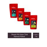 Aromalı Türk Kahvesi Paketi 1 Kg X 4 Adet (Portakal,Nane,Hindistan Cevizi,Antep Fıstığı)