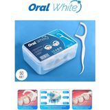 Aromasız, SLS İçermeyen Kürdanlı Diş İpi - 50 Adet Beyazlatıcı Oral White