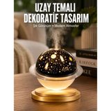 Aromaterapi Hava Nemlendirici Gece Lambası Uzay Model Satürn Oda Kokusu Midastech - Çok Renkli