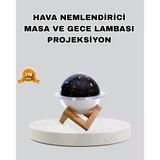 Aromaterapili Usb Hava Nemlendirici – Projeksiyon Işıklı, Sessiz Şık Tasarım