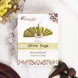 Aromatika Beyaz Adaçayı Kokulu Konik Tütsü