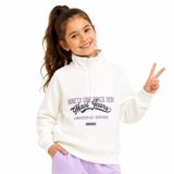 Aromavita Mavi M7S10191-70057 Mavi Logo Baskılı Kapüşonlu Kız Çocuk Sweatshirt